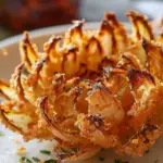 Crispy Oven-Baked Blooming Onion with Spicy Dipping Sauce
