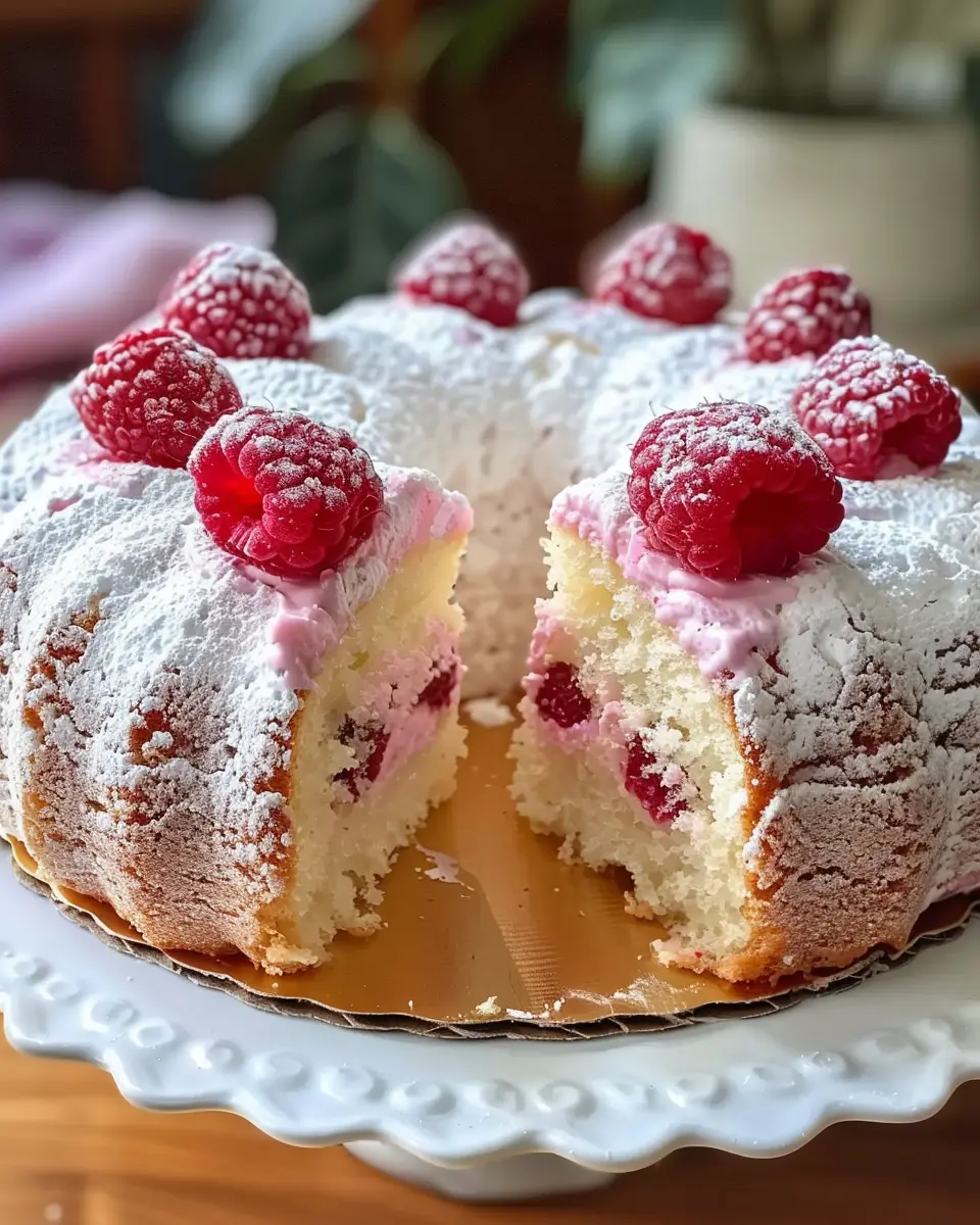 Raspberry Angel Food Cake: The Best Light and Fluffy Treat